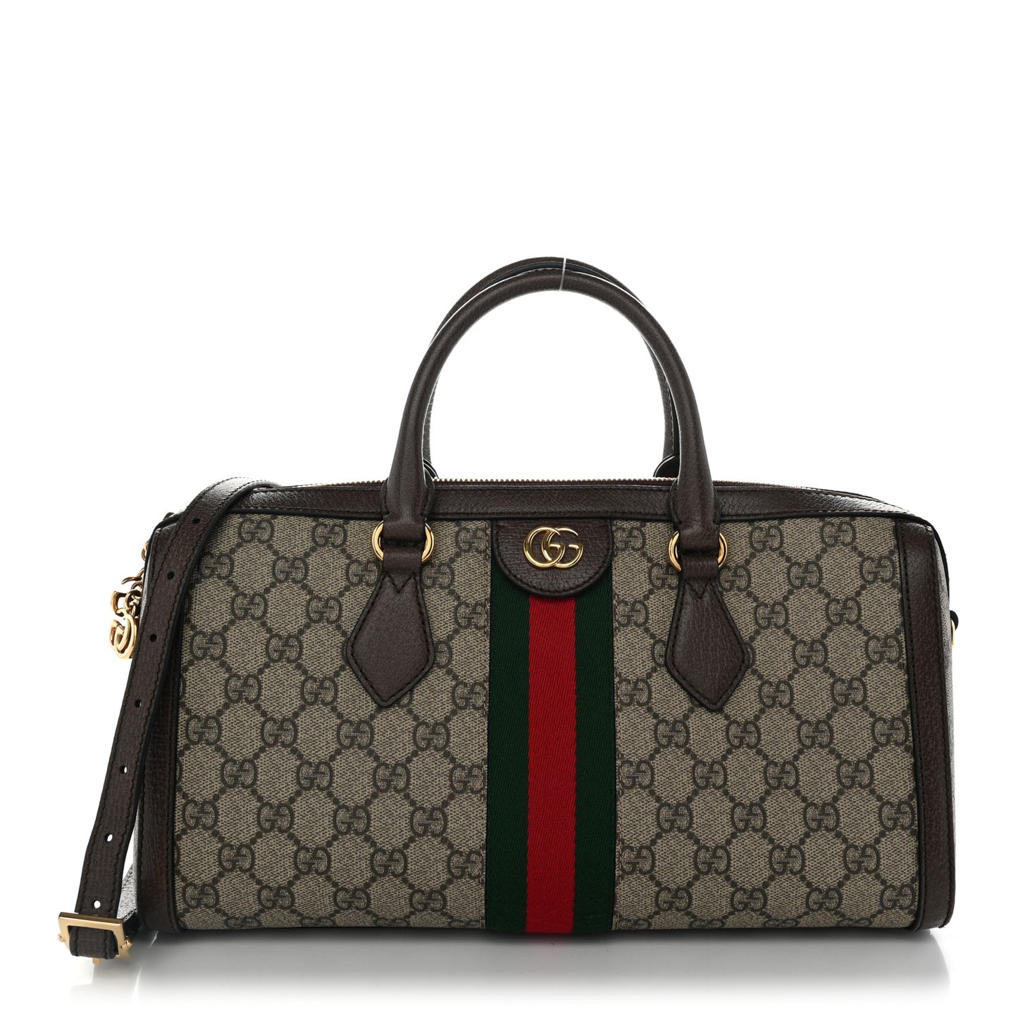 GG Supreme Monogram Web Medium Ophidia Boston Brown