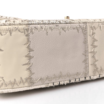 Chanel Tweed Patchwork Jumbo Single Flap White 12 of 15