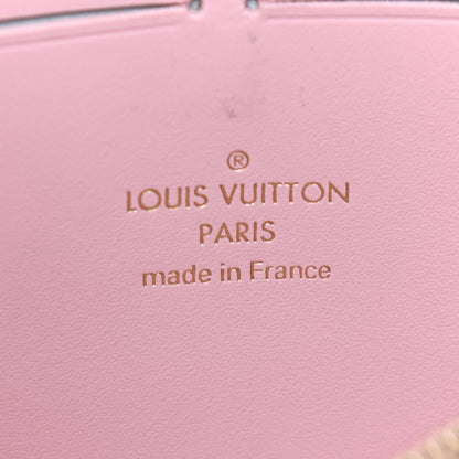 Louis Vuitton Damier Azur Croisette Chain Wallet Rose Ballerine 6 of 8