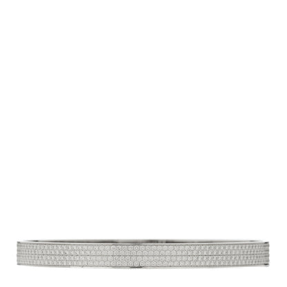 Hermes 18K White Gold Diamond Kelly Full Pave Bracelet SH 2 of 4