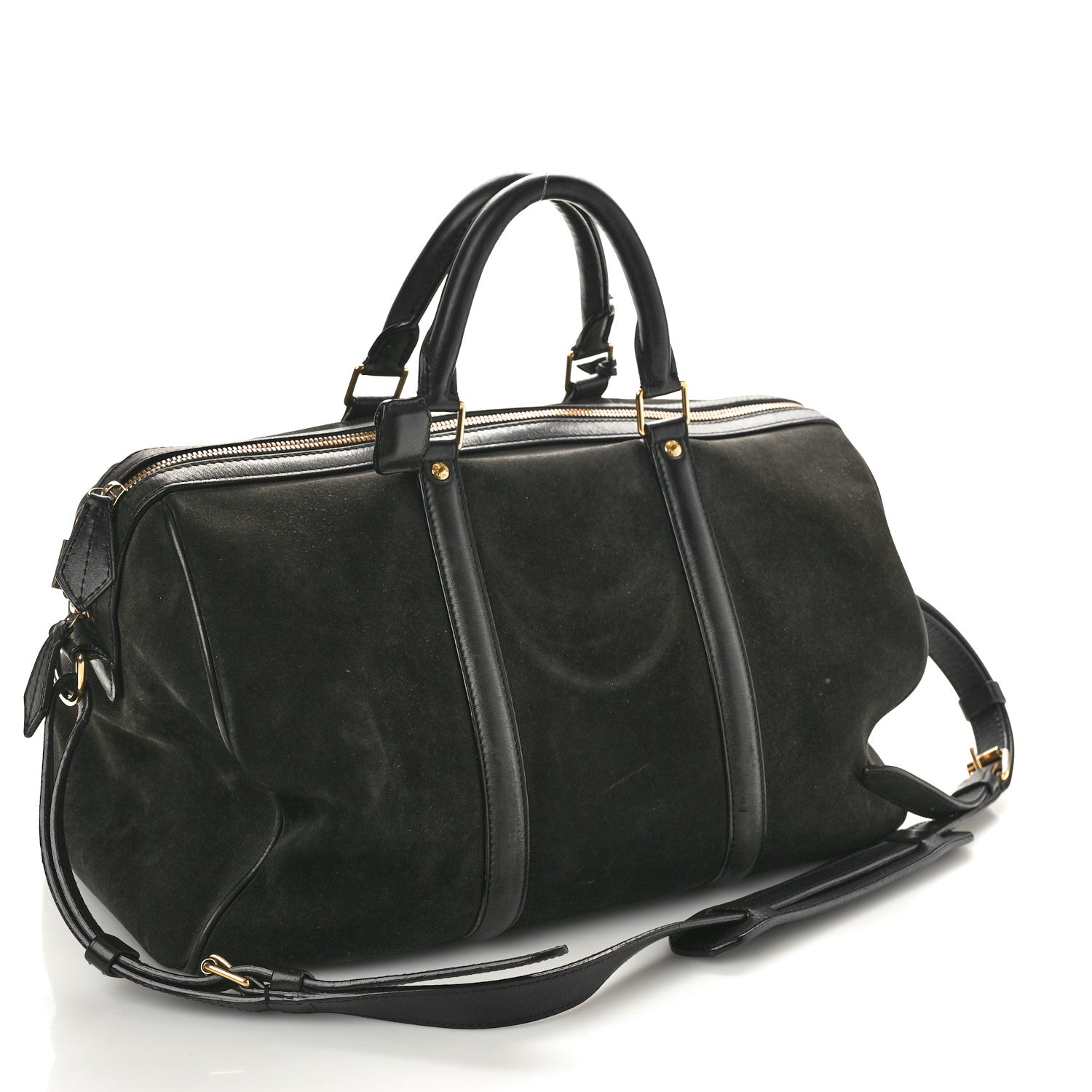 Louis Vuitton Suede Calfskin SC Bag MM Asphalt 2 of 11