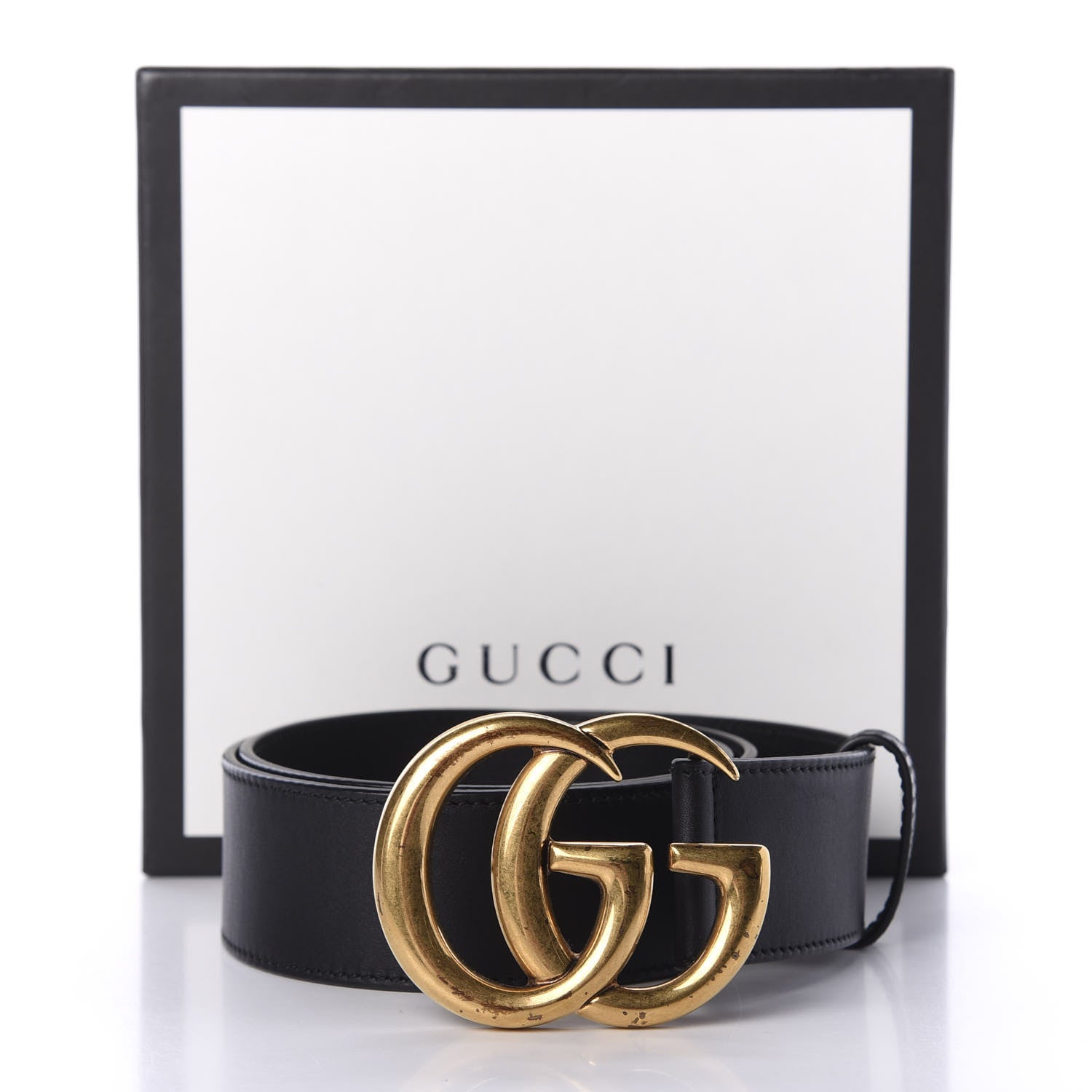 Gucci Calfskin Double G 40mm Belt 75 30 Black 5 of 5