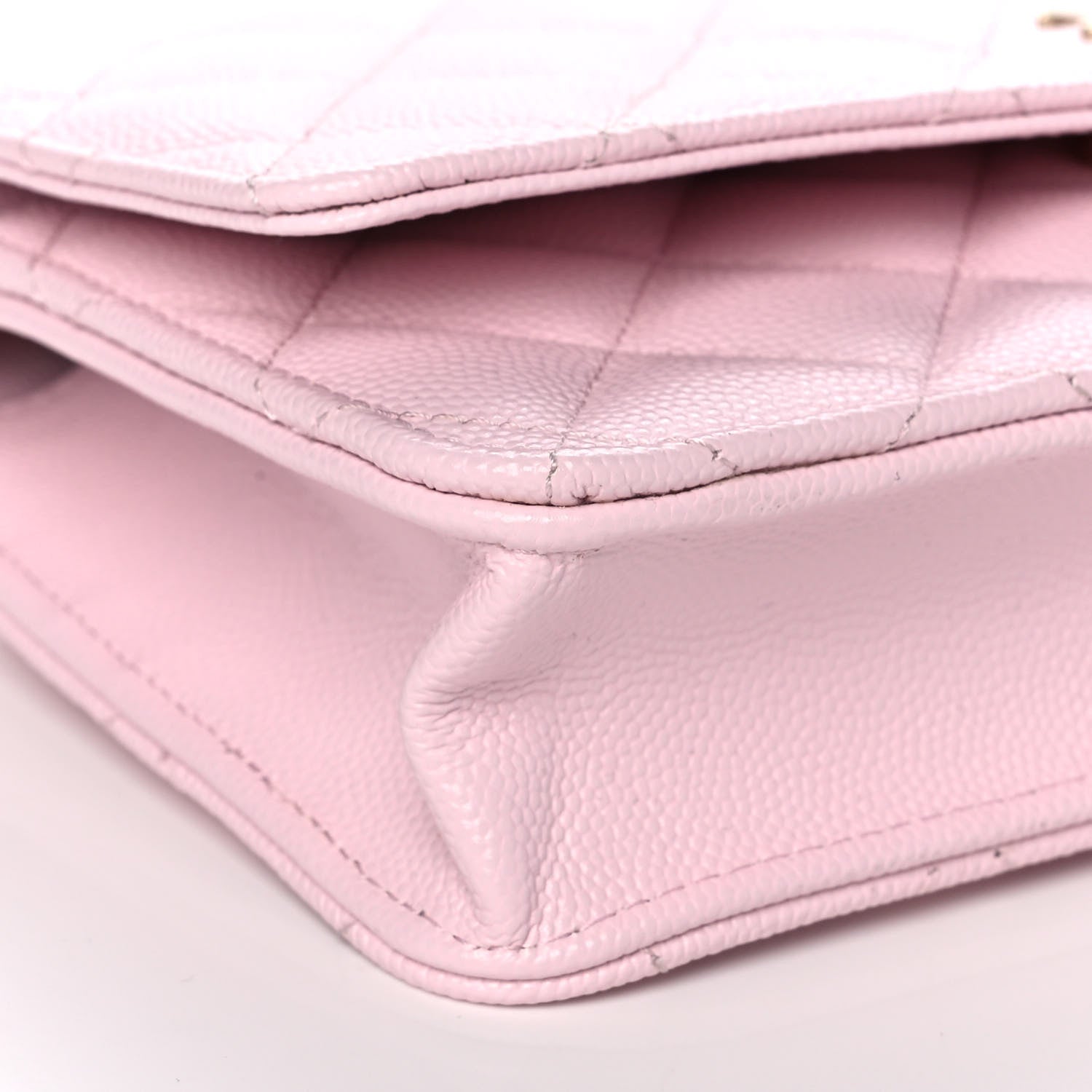 Chanel Caviar Quilted Wallet On Chain WOC Light Pink 10 of 13