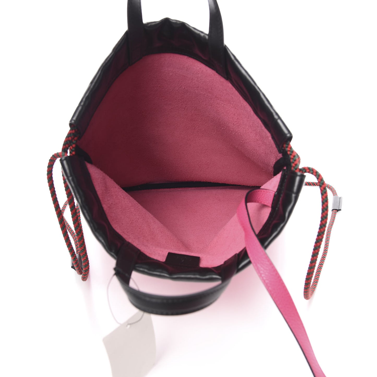 Grained Calfskin Logo Drawstring Backpack Box Pink Green Black