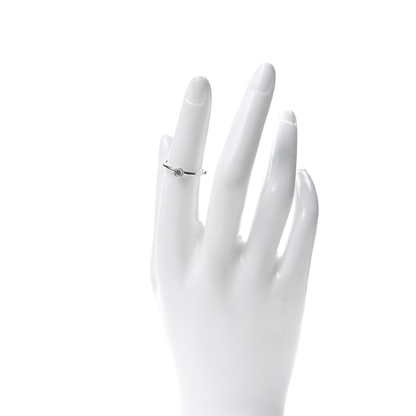 Platinum Diamond .16ct Bezet Ring 50 5.5