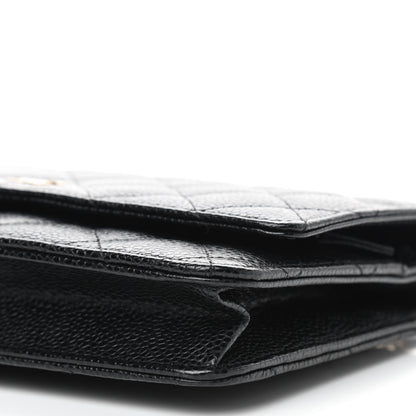 Chanel Caviar Quilted Wallet On Chain WOC Black 10 of 10