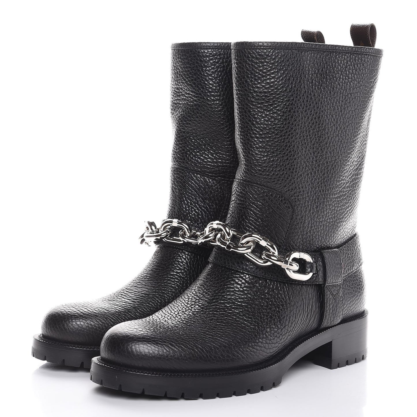 Calfskin Outlaw Flat Half Boots 41 Black
