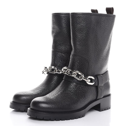 Louis Vuitton Calfskin Outlaw Flat Half Boots 41 Black 3 of 8