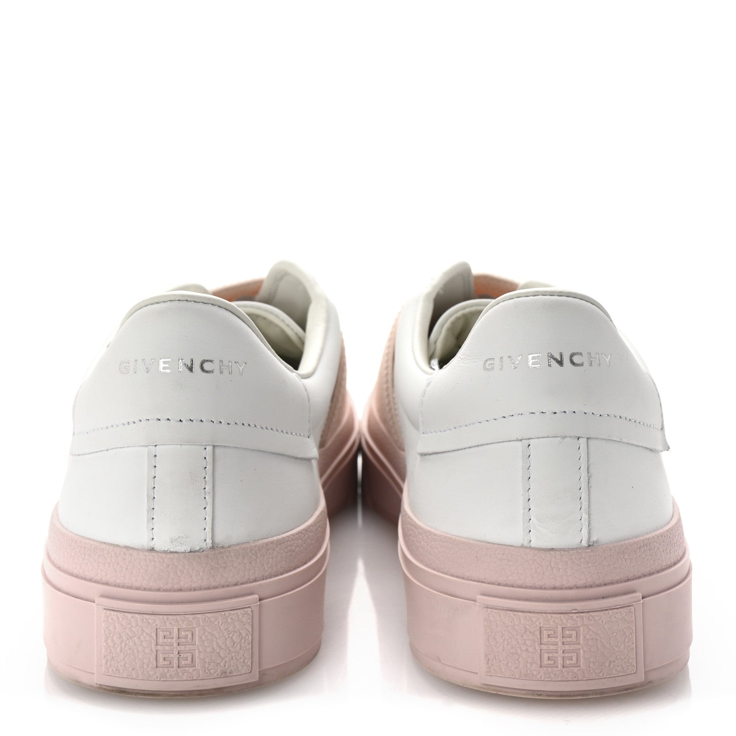 Givenchy Calfskin Band Logo Womens City Sport Sneakers 41 White Pink 6 of 10