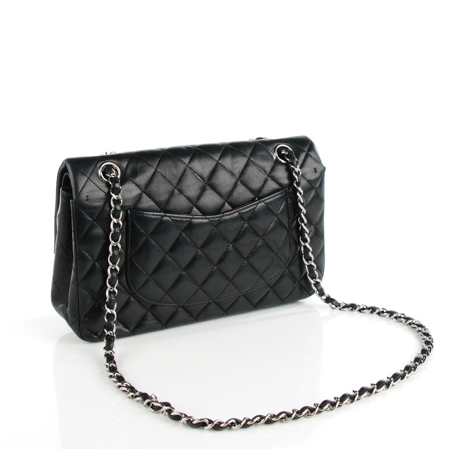 Chanel Lambskin Quilted Medium Double Flap Black 3 of 8