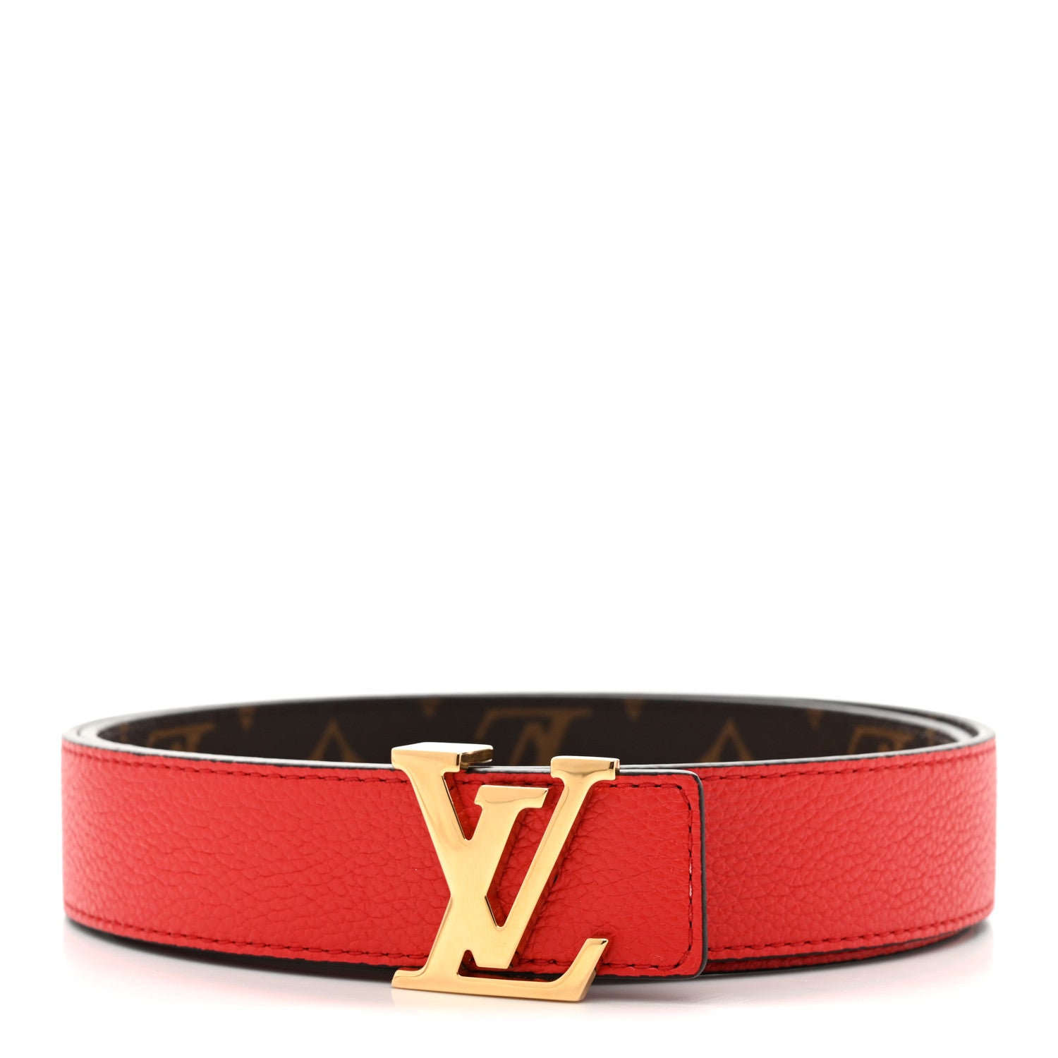 Louis Vuitton Monogram 30mm LV Initiales Reversible Belt 90 36 Coquelicot 2 of 6