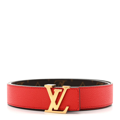 Louis Vuitton Monogram 30mm LV Initiales Reversible Belt 90 36 Coquelicot 2 of 6