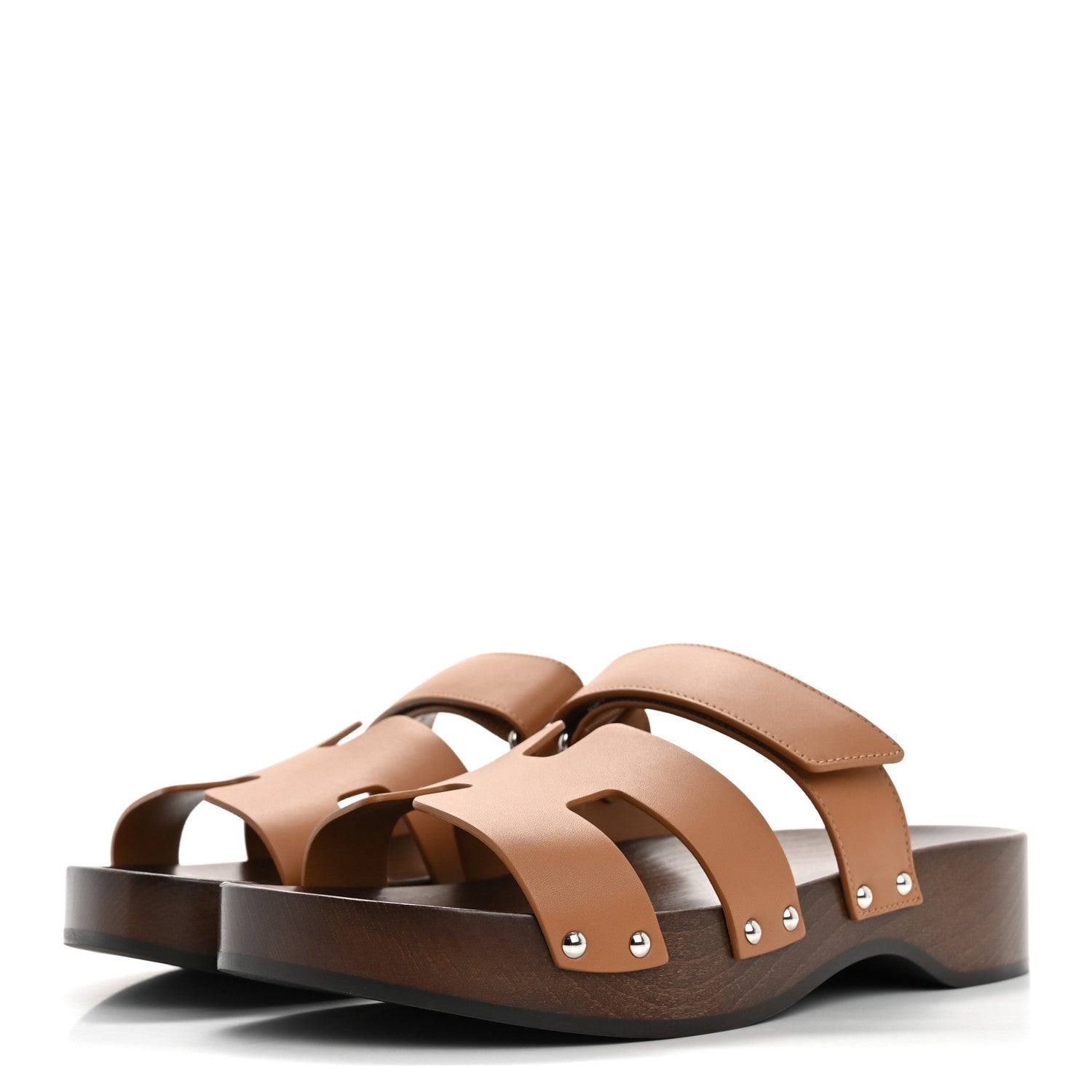 Hermes Calfskin Womens Kos Clog 40 Naturel 4 of 10
