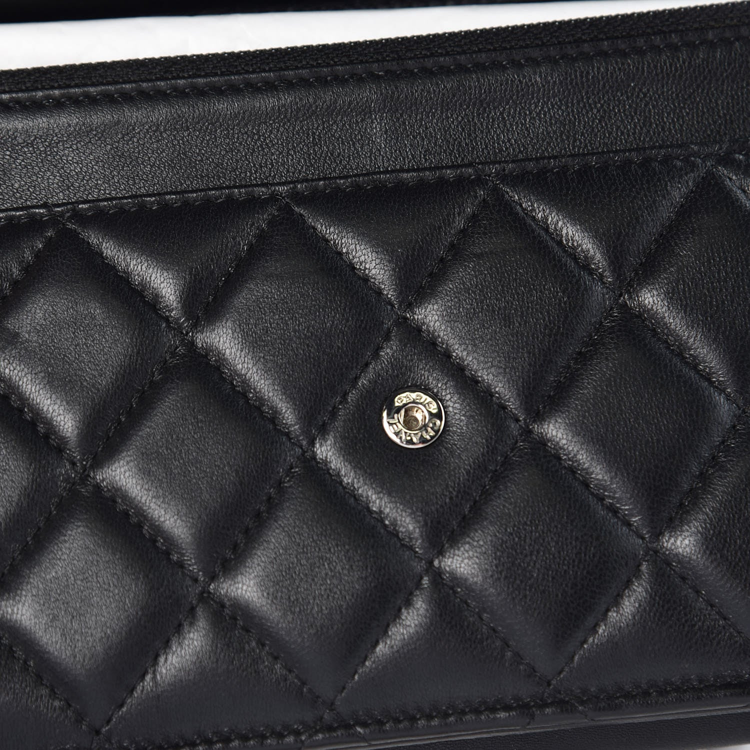 Chanel Lambskin Quilted Wallet On Chain WOC Black 10 of 11