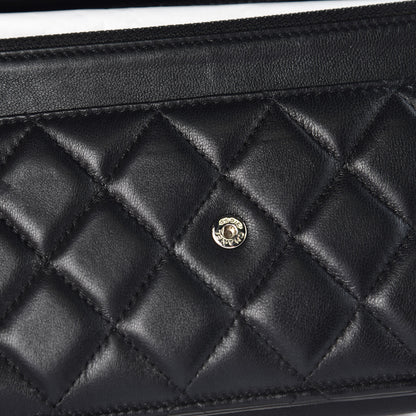 Chanel Lambskin Quilted Wallet On Chain WOC Black 10 of 11