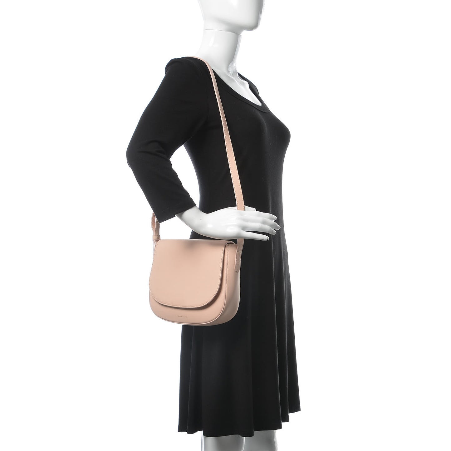 Calfskin Flap Crossbody Bag Rosa