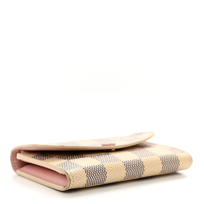 Louis Vuitton Damier Azur Rosalie Coin Purse Rose Ballerine 4 of 8