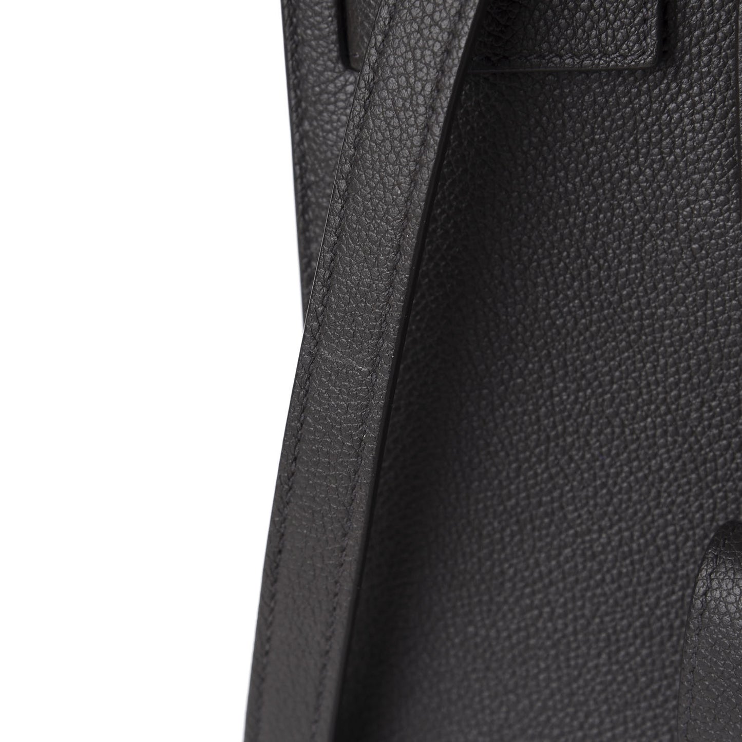 Grained Calfskin Baby Sac De Jour Black