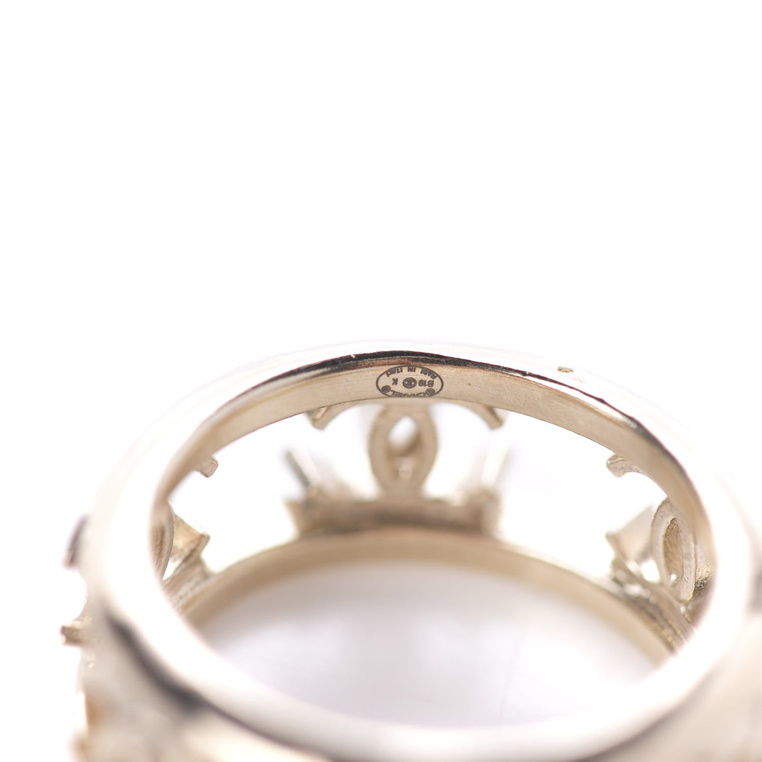 Chanel Metal Chain CC Ring 6 Golden 4 of 5