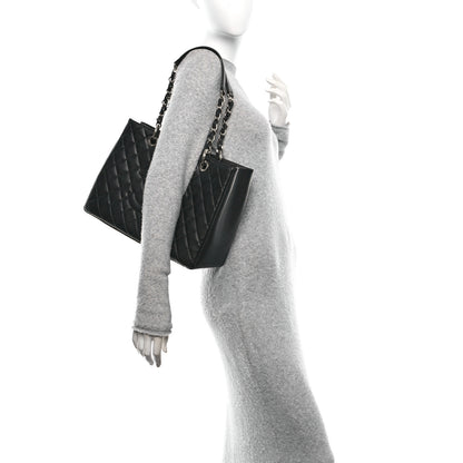 Chanel Caviar Quilted Grand Shopping Tote GST Black 2 of 11