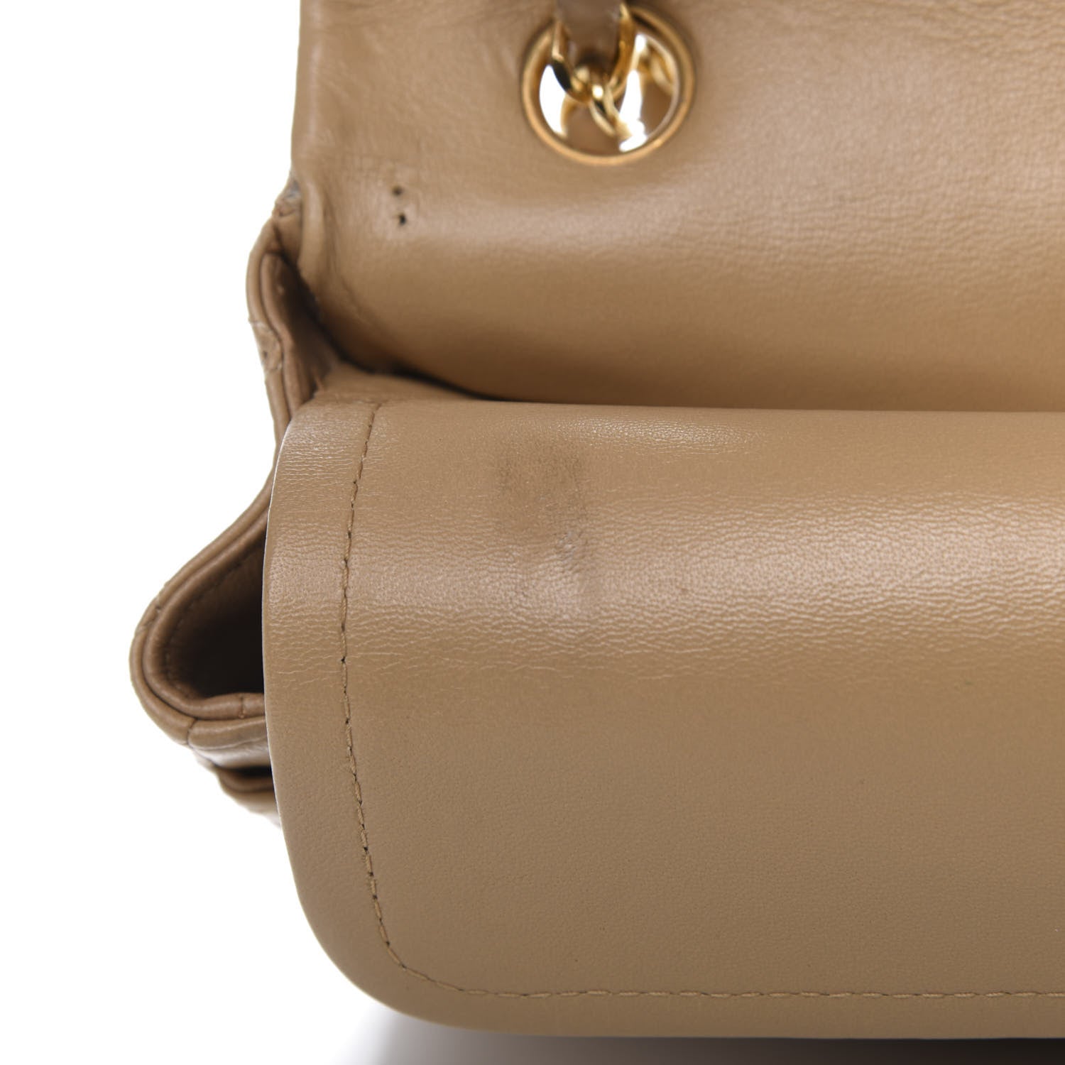 Chanel Lambskin Quilted Small Double Flap Beige 14 of 20