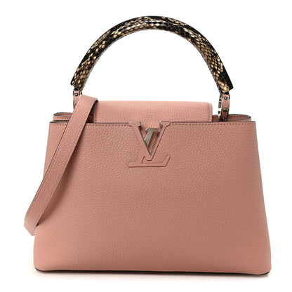 Louis Vuitton Taurillon Snakeskin Capucines PM Magnolia 1 of 9