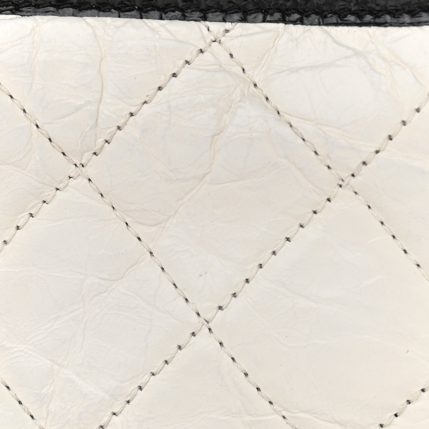 Chanel Aged Calfskin Quilted Small Gabrielle Hobo Black White 9 of 11