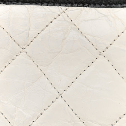 Chanel Aged Calfskin Quilted Small Gabrielle Hobo Black White 9 of 11