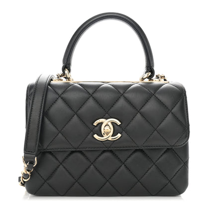 Chanel Lambskin Quilted Mini Trendy CC Dual Handle Flap Bag Black 1 of 10