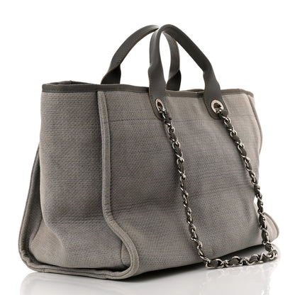 Chanel Canvas Large Deauville Tote Grey 3 of 11