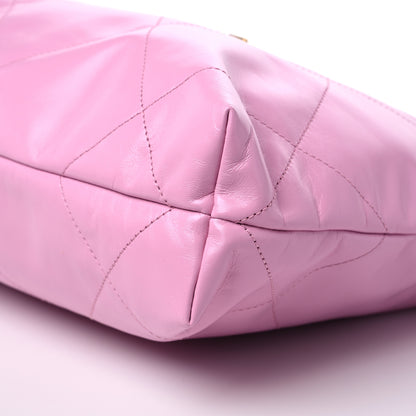 Chanel Shiny Calfskin Quilted Small Chanel 22 Pink 9 of 9