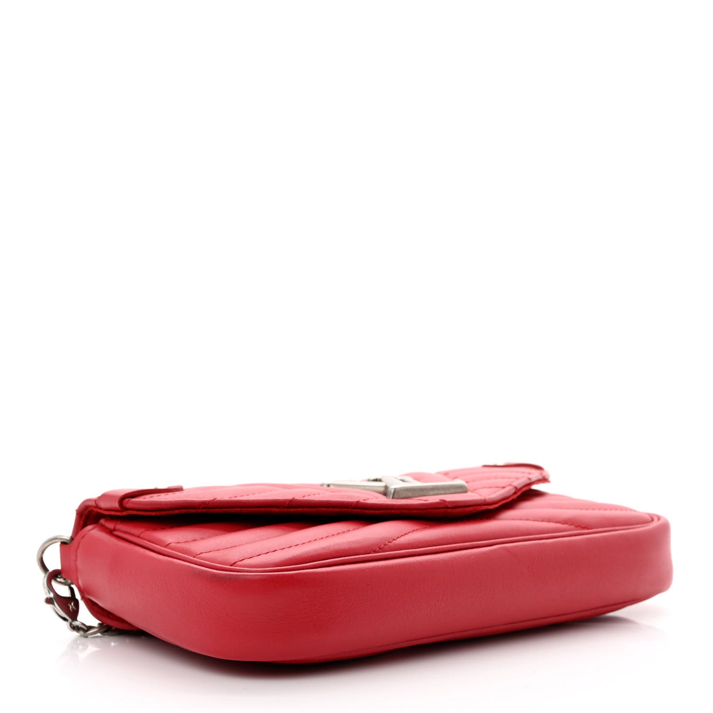 Calfskin New Wave Chain Pochette Scarlet