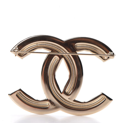Chanel Baguette Crystal Quilted Vintage Allure CC Brooch Gold 3 of 5