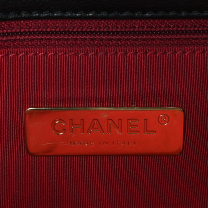Chanel Shiny Goatskin Quilted Maxi Chanel 19 Flap Black 6 of 10