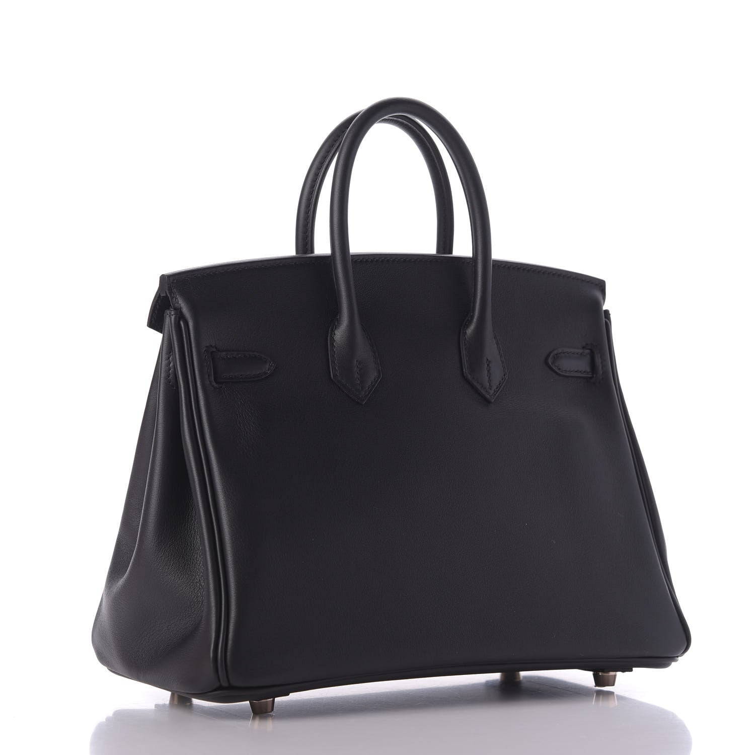 Hermes Swift Horseshoe Birkin 25 Black Prunoir 3 of 10