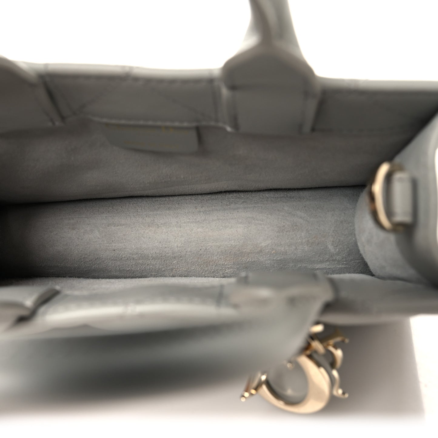 Calfskin Macrocannage Mini Book Tote Grey