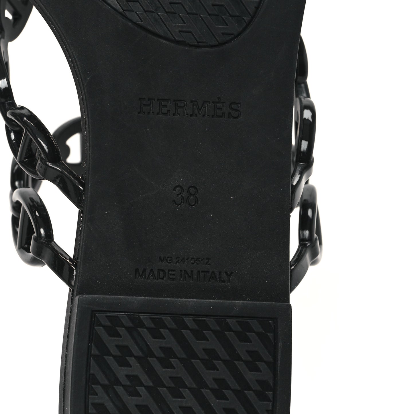 Rubber Chaine d'Ancre Island Sandals 38 Black