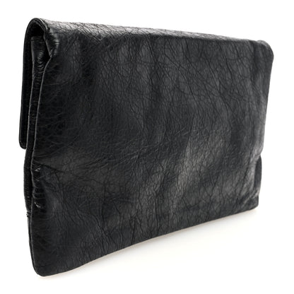Balenciaga Agneau Giant 12 Gold Hardware Envelope Clutch Black 4 of 9