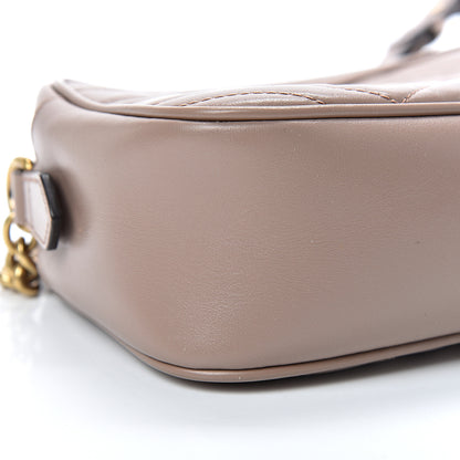 Gucci Calfskin Matelasse Small GG Marmont Chain Shoulder Bag Porcelain Rose 8 of 14
