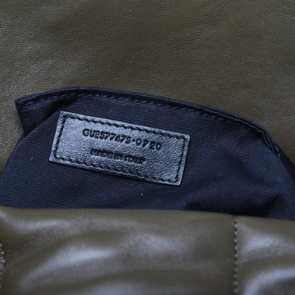 Saint Laurent Lambskin Quilted Medium Loulou Puffer Monogram Chain Satchel Seaweed 9 of 12