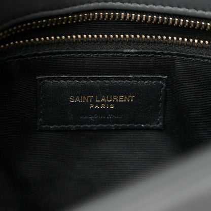 Saint Laurent Lambskin Quilted Small Loulou Puffer Monogram Chain Satchel Storm 6 of 11