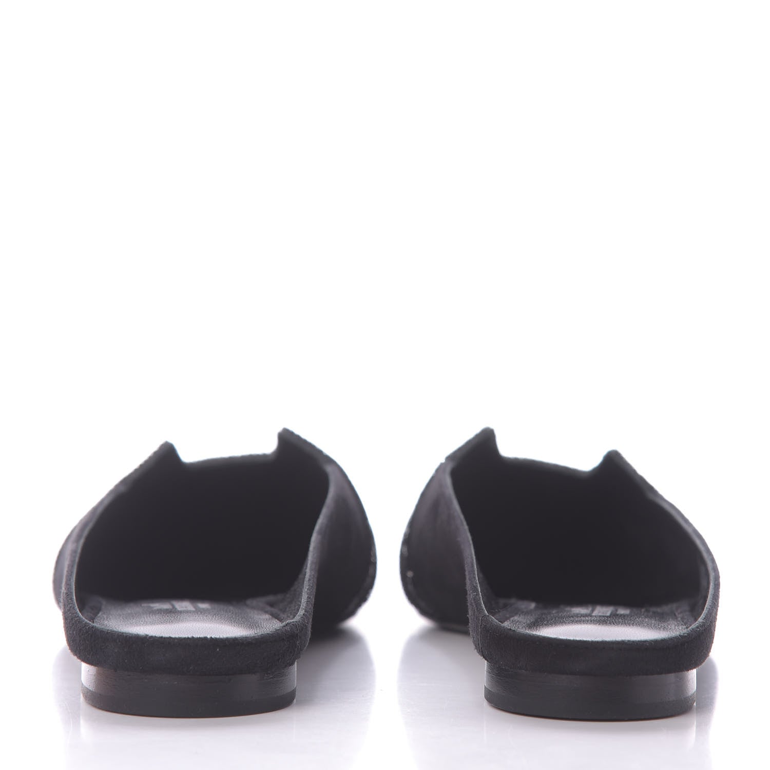 Hermes Suede Goatskin Rhinestone Roxane Mules 36.5 Black 7 of 11