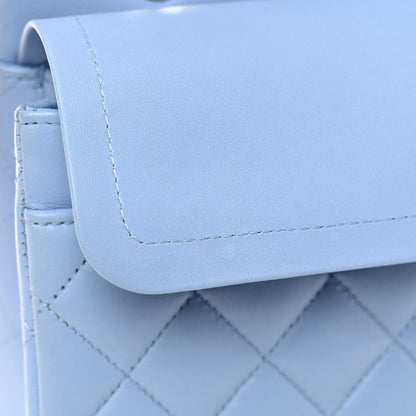 Chanel Lambskin Quilted Small Double Flap Light Blue 11 of 12