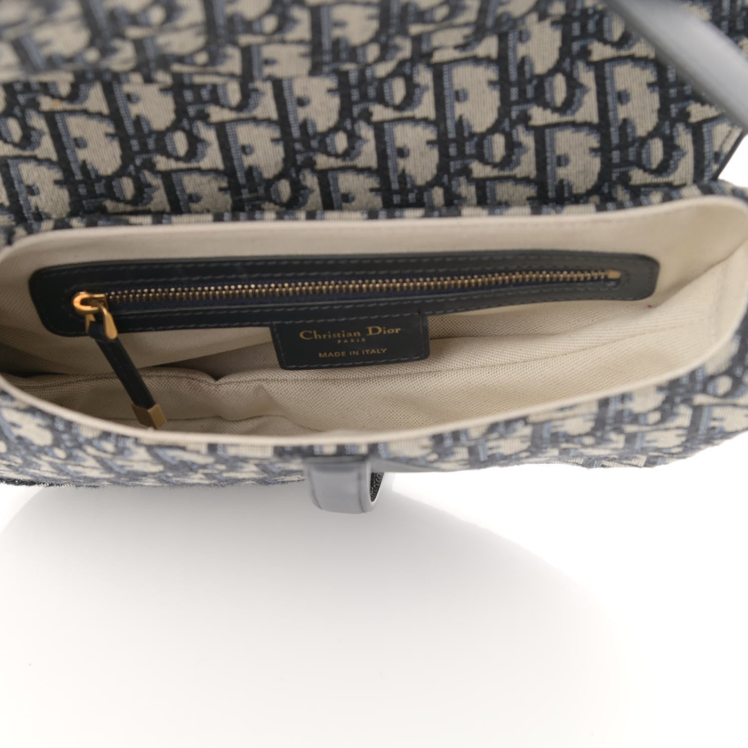 Christian Dior Oblique Saddle Bag Blue 5 of 10