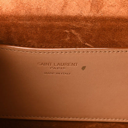 Saint Laurent Calfskin Monogram Take Away Box Dusty Vintage Brown Gold 5 of 9