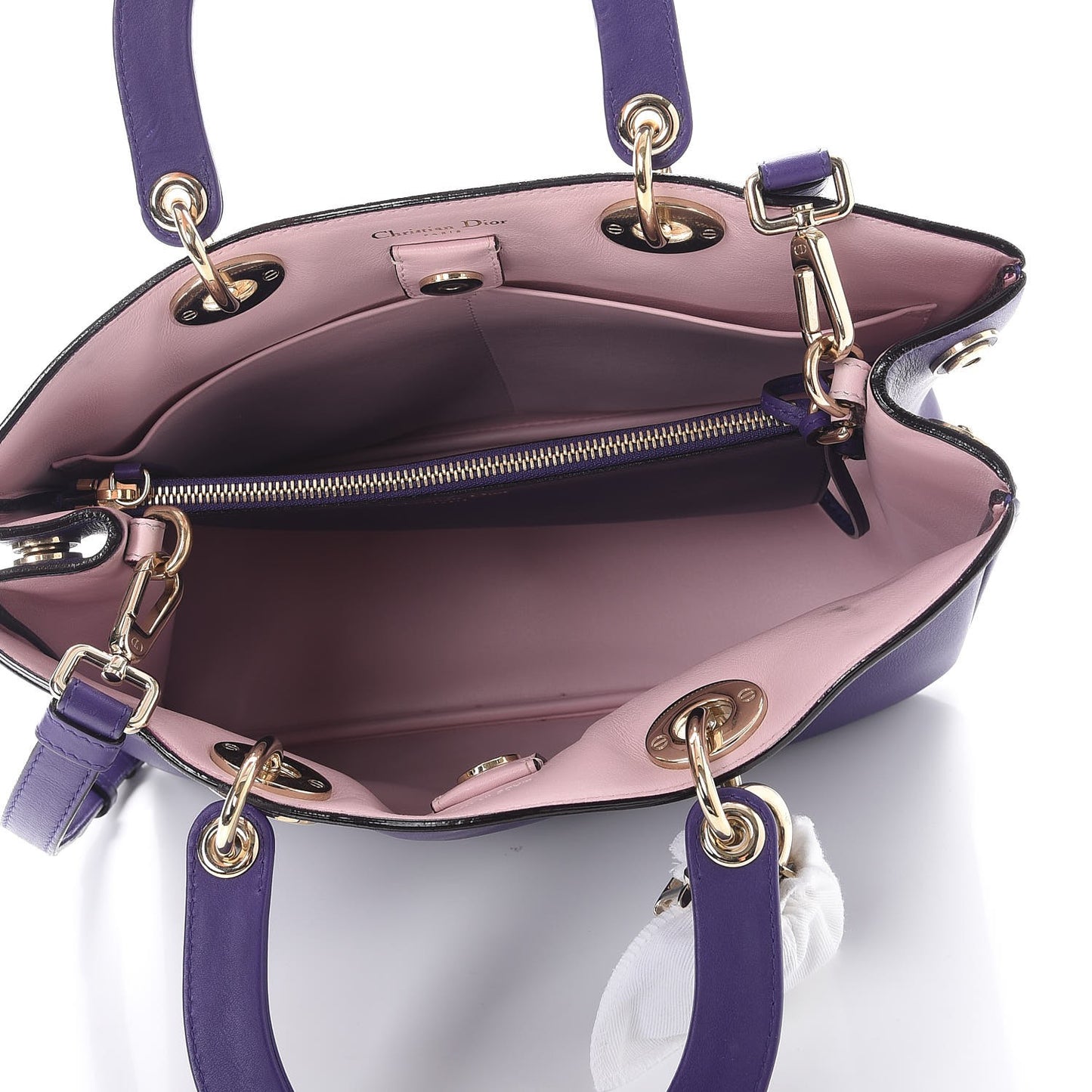 Smooth Calfskin Medium Diorissimo Tote Purple
