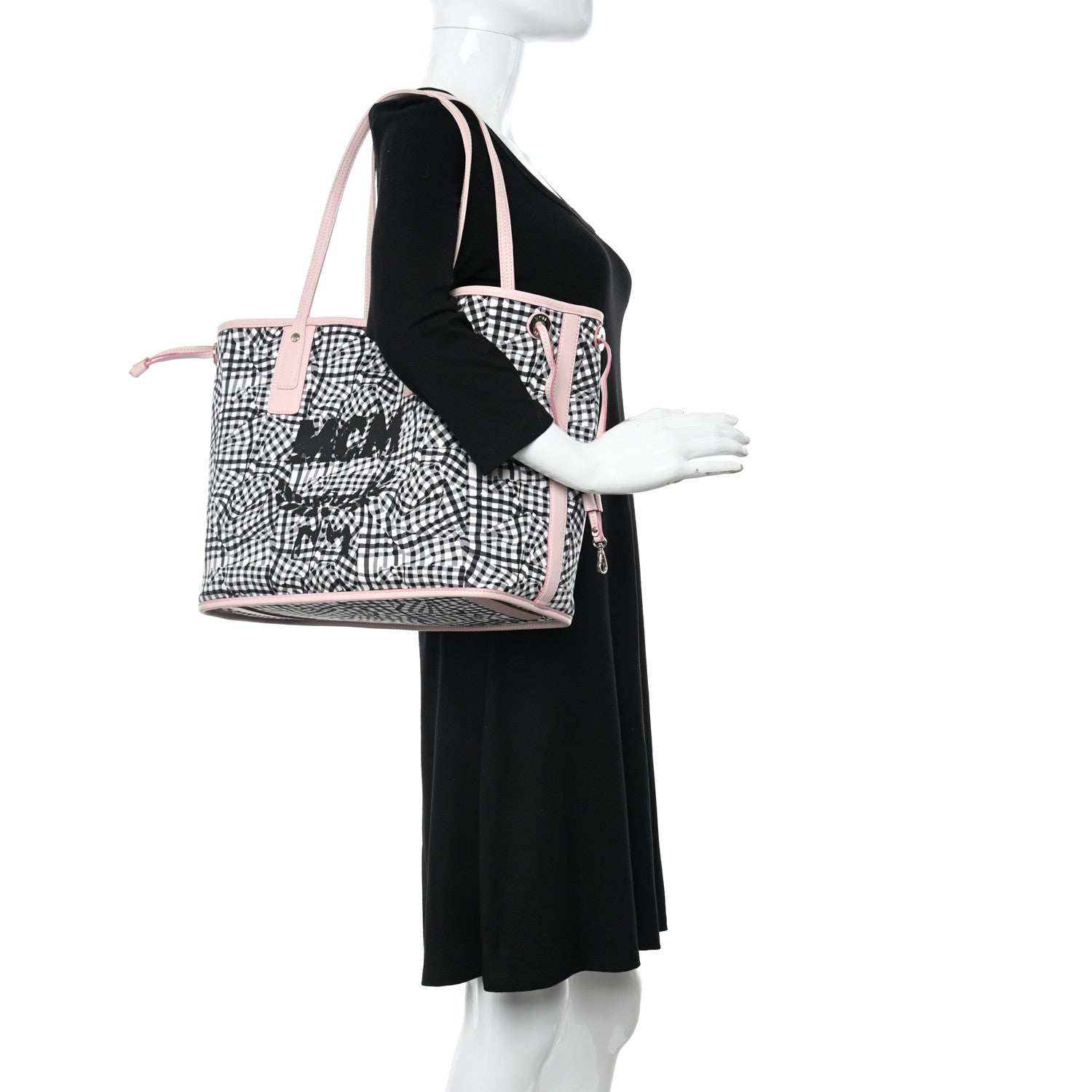 MCM Visetos Medium Liz Reversible Shopper Tote Powder Pink 2 of 19