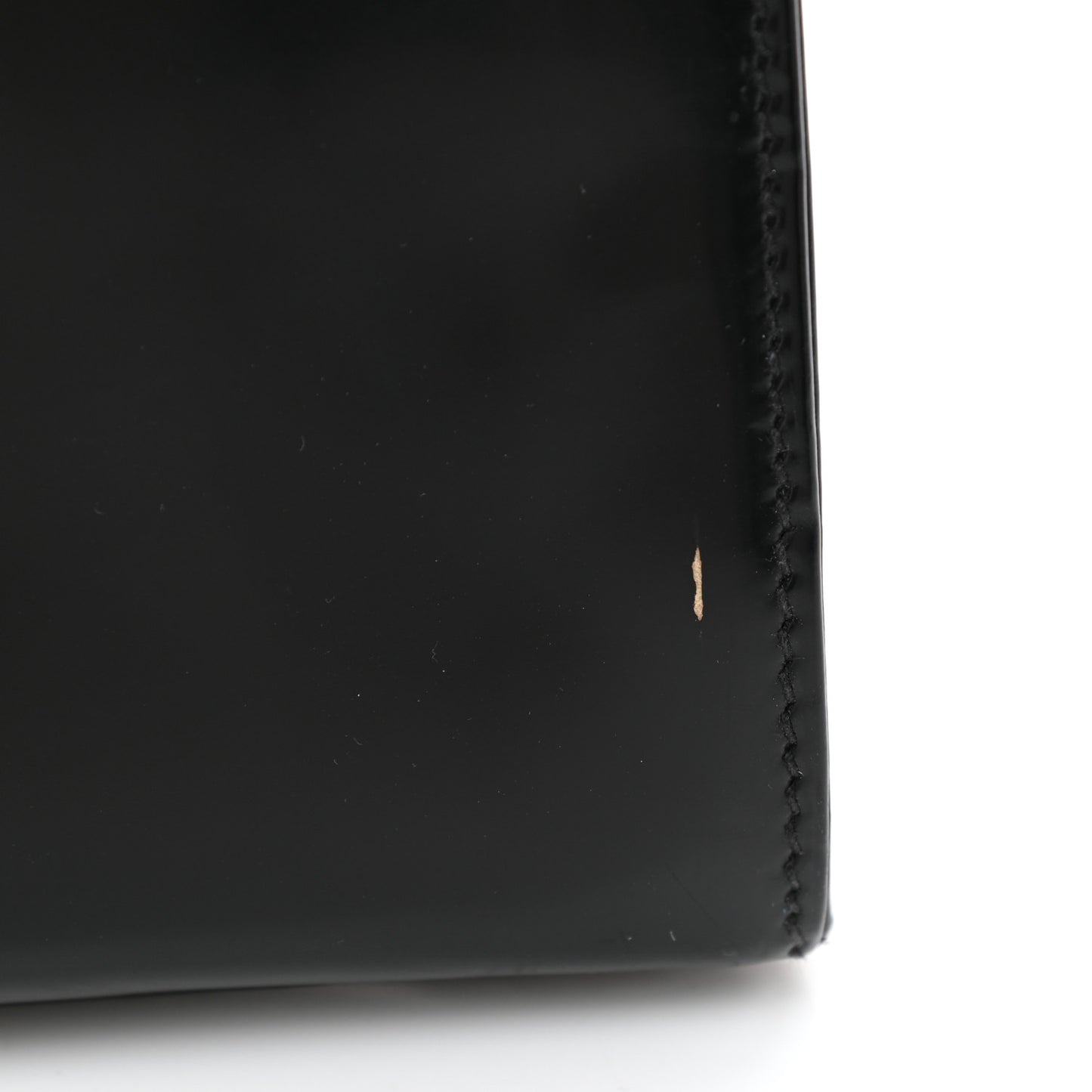Spazzolato Logo Print Framed Bag Black