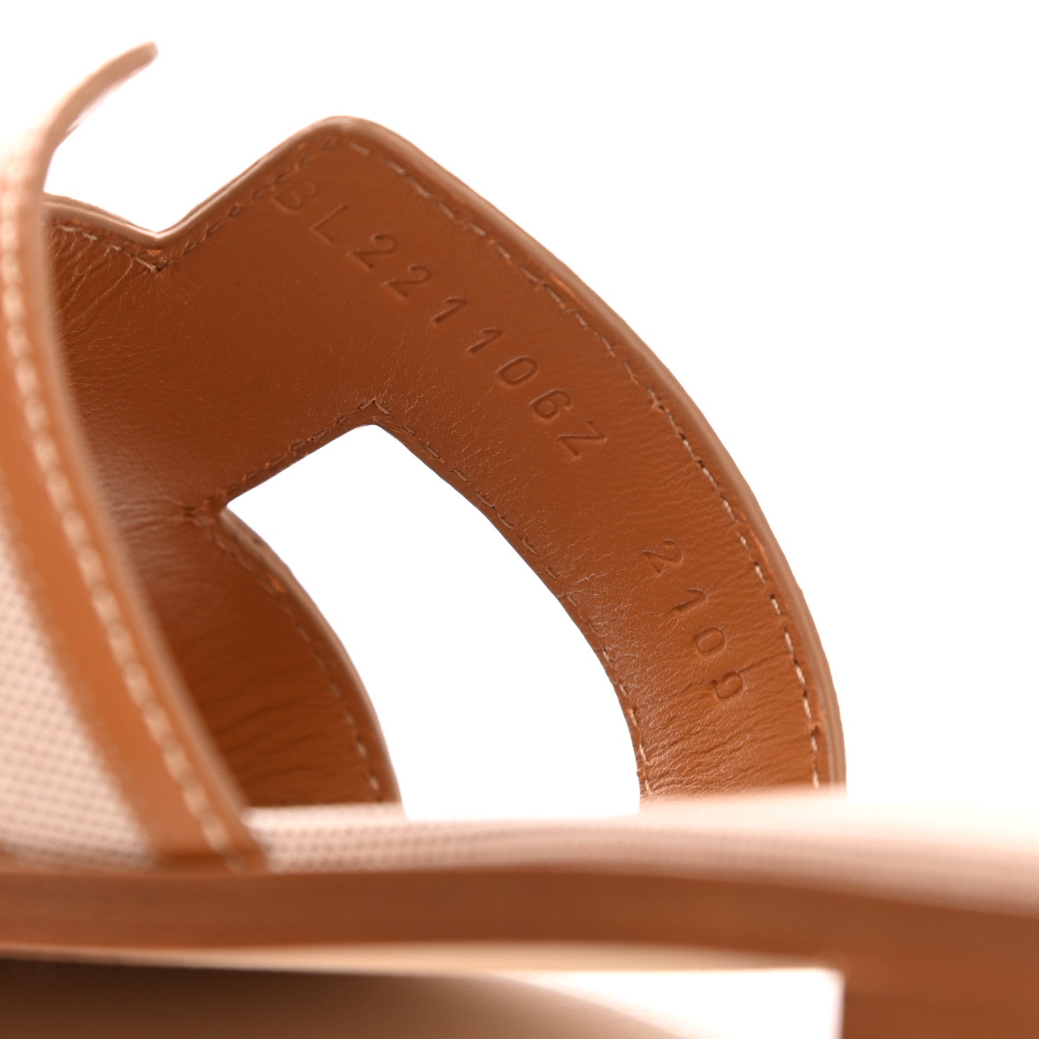 Hermes Calfskin Canvas Oran Sandals 40 Noisette Beige Dore 8 of 9