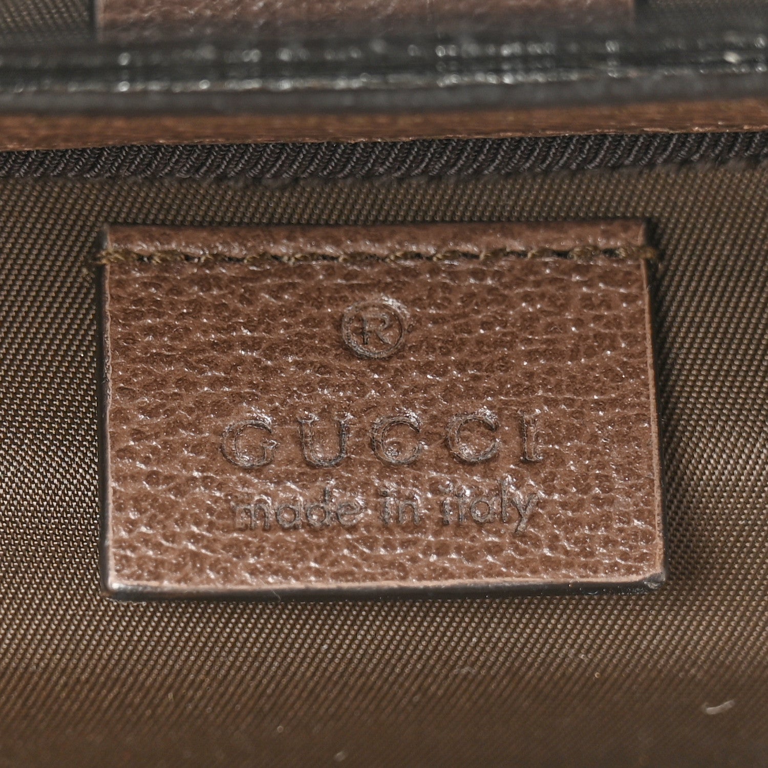 Gucci GG Supreme Monogram Textured Calfskin Web Ophidia Vanity Cosmetic Case Beige Ebony New Acero 6 of 9